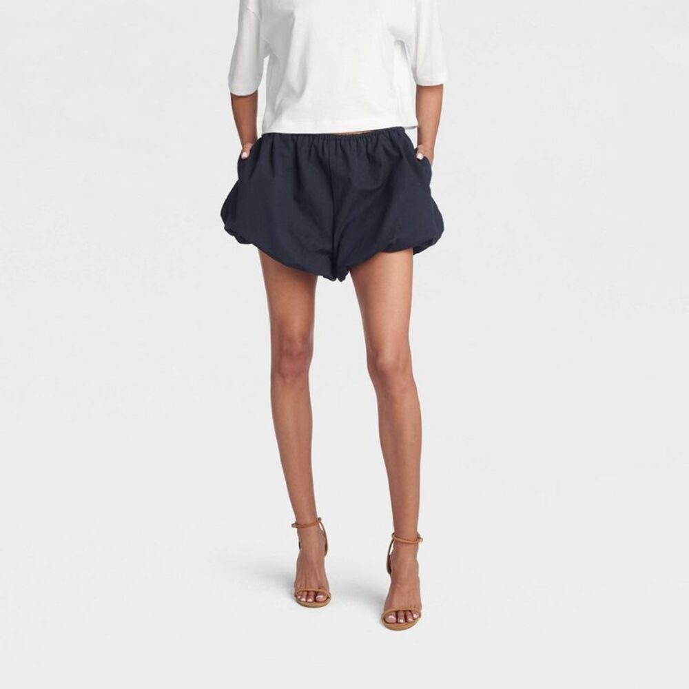 KBB by KAHLANA Women's 'The Bubble Shorts' - Navy Blue XXS